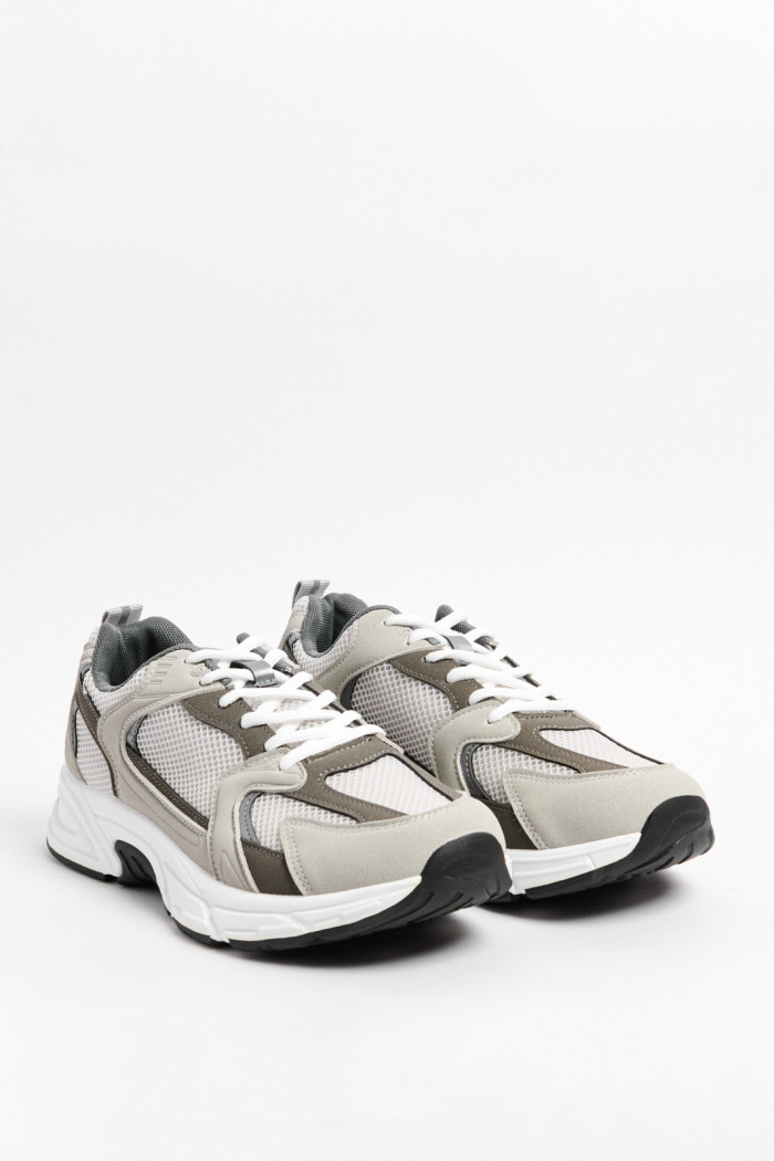 Tenis unicolores de plataforma deportivos con contrastes