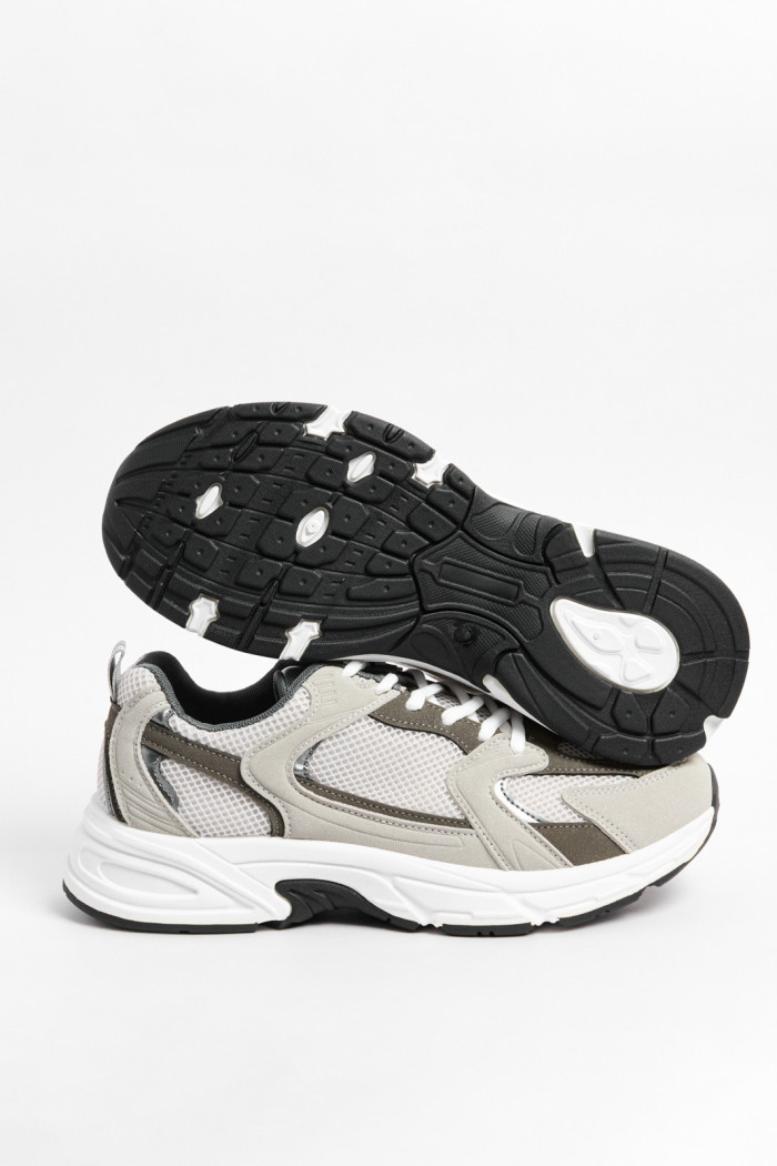 Tenis unicolores de plataforma deportivos con contrastes