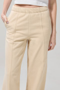 Pantalón jogger unicolor con cordón y bota recta