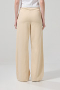 Pantalón jogger unicolor con cordón y bota recta