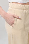Pantalón jogger unicolor con cordón y bota recta