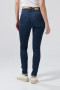 Jean súper tiro alto jegging azul oscuro con 5 bolsillos
