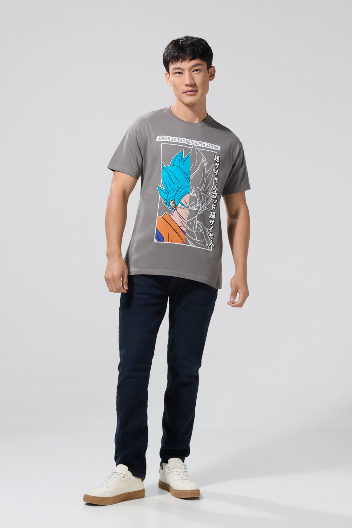 Camiseta manga corta unicolor para hombre.