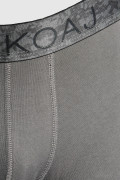 Bóxer midway brief-largo gris oscuro con cintura estampada