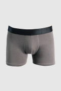 Bóxer gris oscuro brief-medio con cintura elástica