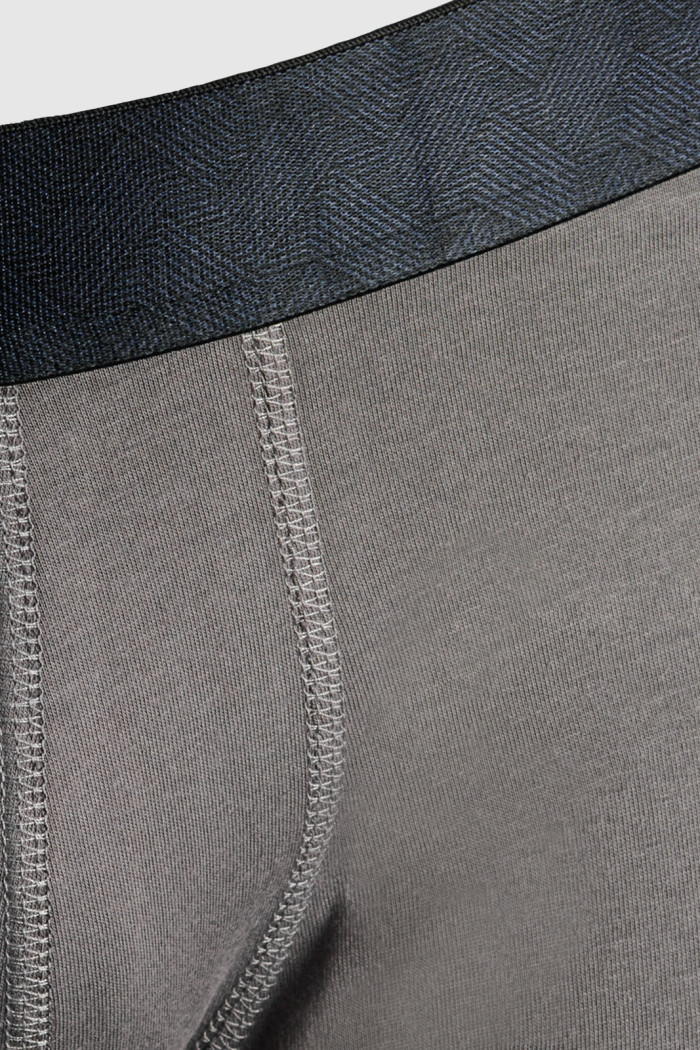 Bóxer gris oscuro brief-medio con cintura elástica