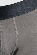 Bóxer gris oscuro brief-medio con cintura elástica
