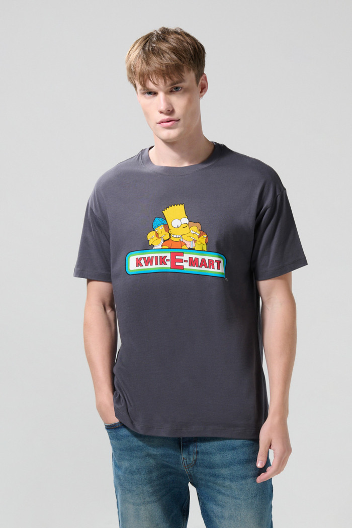 Camiseta manga corta unicolor para hombre.
