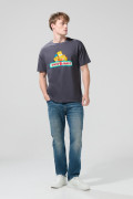 Camiseta manga corta unicolor para hombre.
