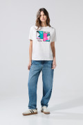 Camiseta crema clara cuello redondo de Squid Game
