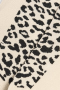 Medias unicolores tobilleras con arte de animal print