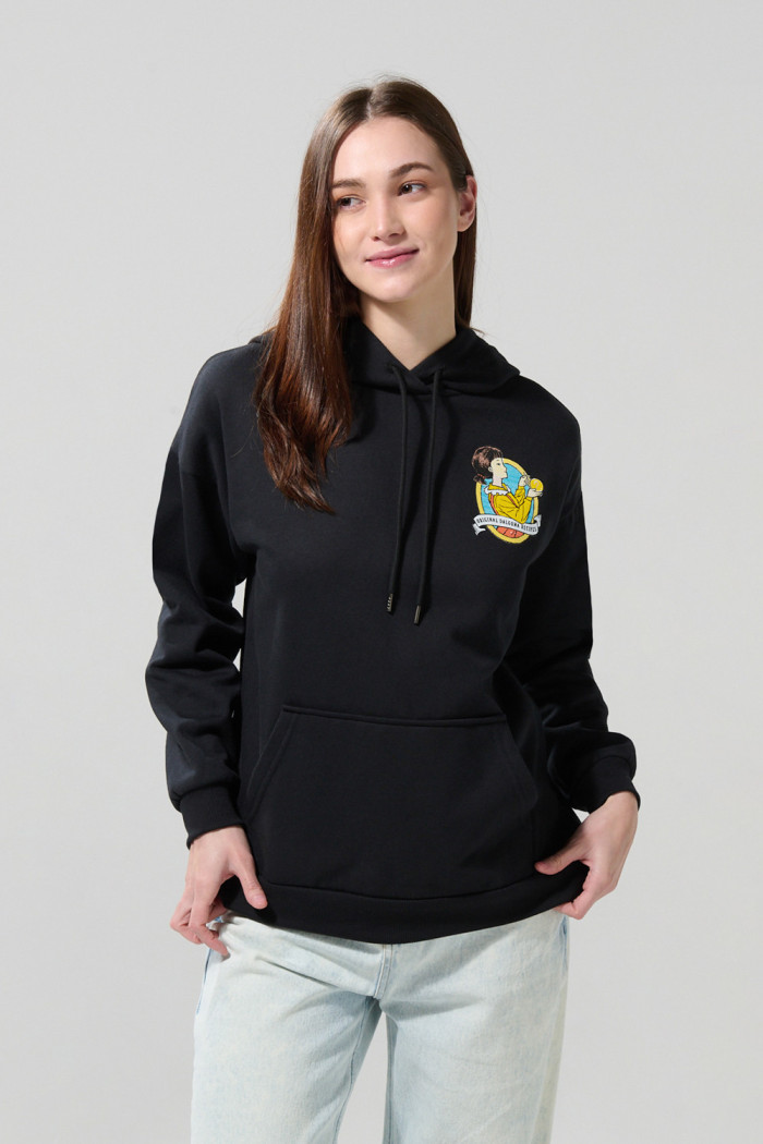 Buzo de Squid Game negro con capota oversize