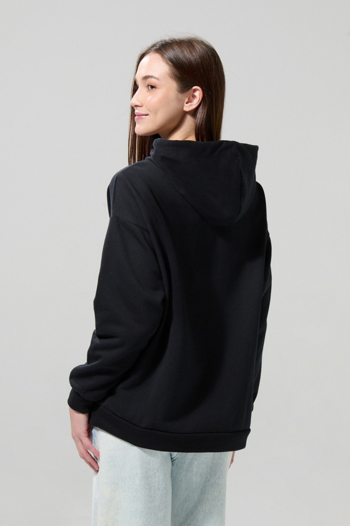 Buzo de Squid Game negro con capota oversize