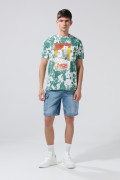 Camiseta de Hora de Aventura crema tie dye manga corta