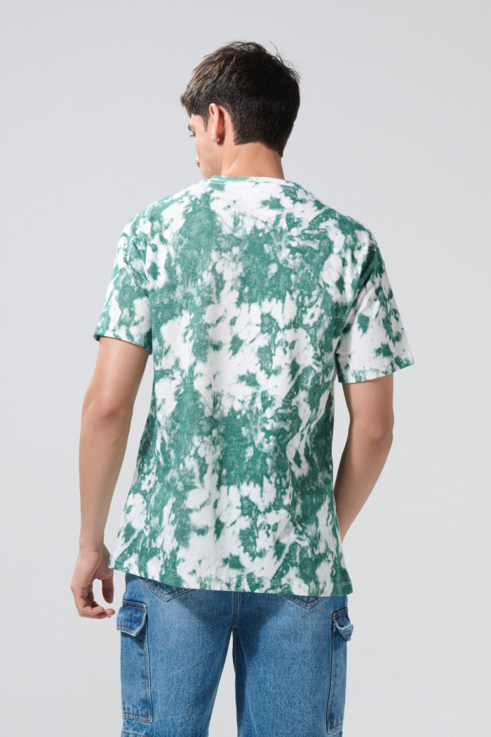 Camiseta de Hora de Aventura crema tie dye manga corta