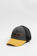 Cachucha negra trucker college con visera amarilla