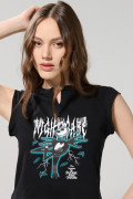 Camiseta negra manga corta de Nightmare Before Christmas