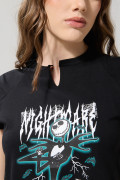 Camiseta negra manga corta de Nightmare Before Christmas