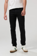 Jean ceñido skinny negro con cremallera y tiro bajo