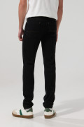 Jean ceñido skinny negro con cremallera y tiro bajo