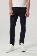 Jean tiro bajo slim gris oscuro con bolsillos y cremallera