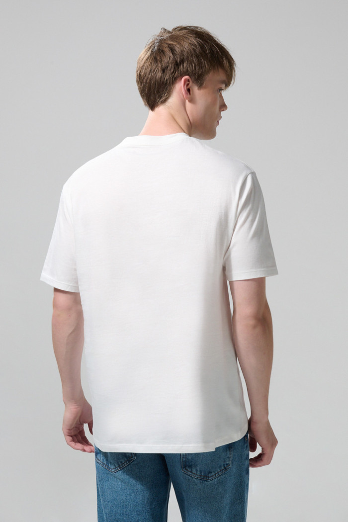 Camiseta de Squid Game crema clara con cuello redondo