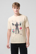 Camiseta de Squid Game kaki clara con manga corta