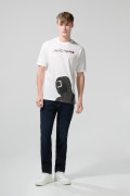 Camiseta manga corta crema con diseño de Squid Game