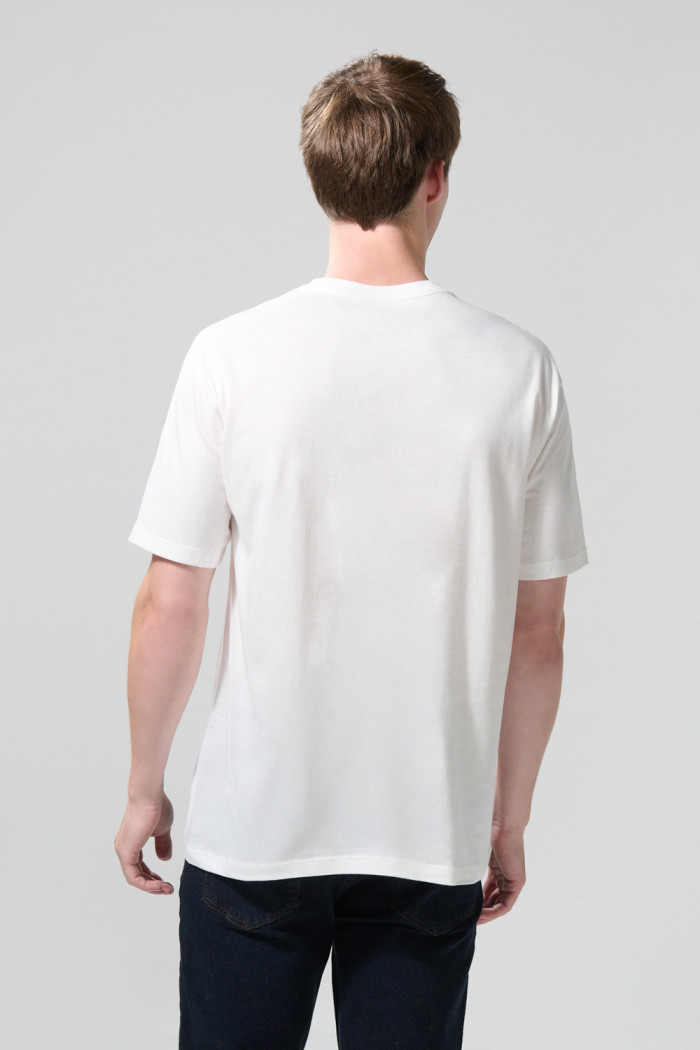 Camiseta manga corta crema con diseño de Squid Game