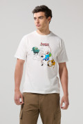 Camiseta de Hora de Aventura crema clara manga corta