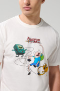Camiseta de Hora de Aventura crema clara manga corta