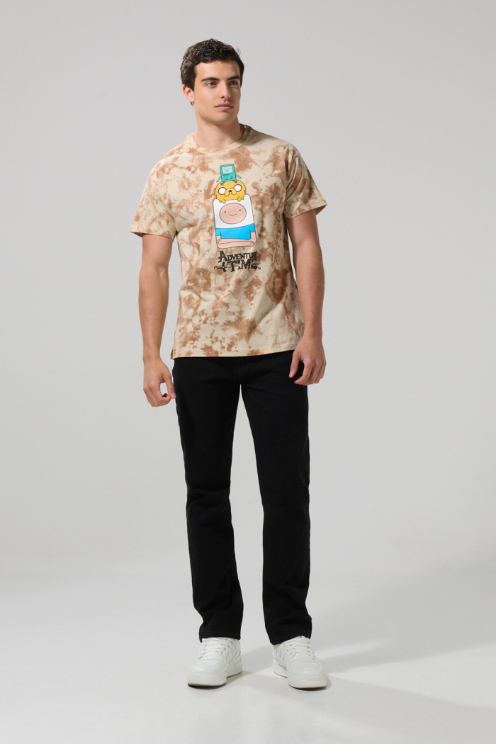 Camiseta manga corta kaki tie dye de Hora de Aventura