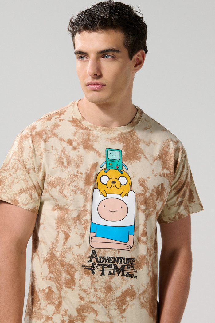 Camiseta manga corta kaki tie dye de Hora de Aventura
