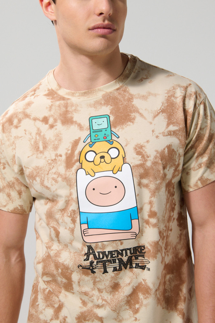 Camiseta manga corta kaki tie dye de Hora de Aventura