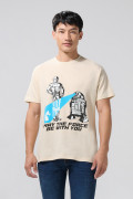 Camiseta kaki clara con cuello redondo y diseño de Star Wars