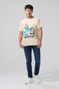 Camiseta kaki clara con cuello redondo y diseño de Star Wars