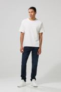Jean tiro bajo slim azul oscuro con cremallera