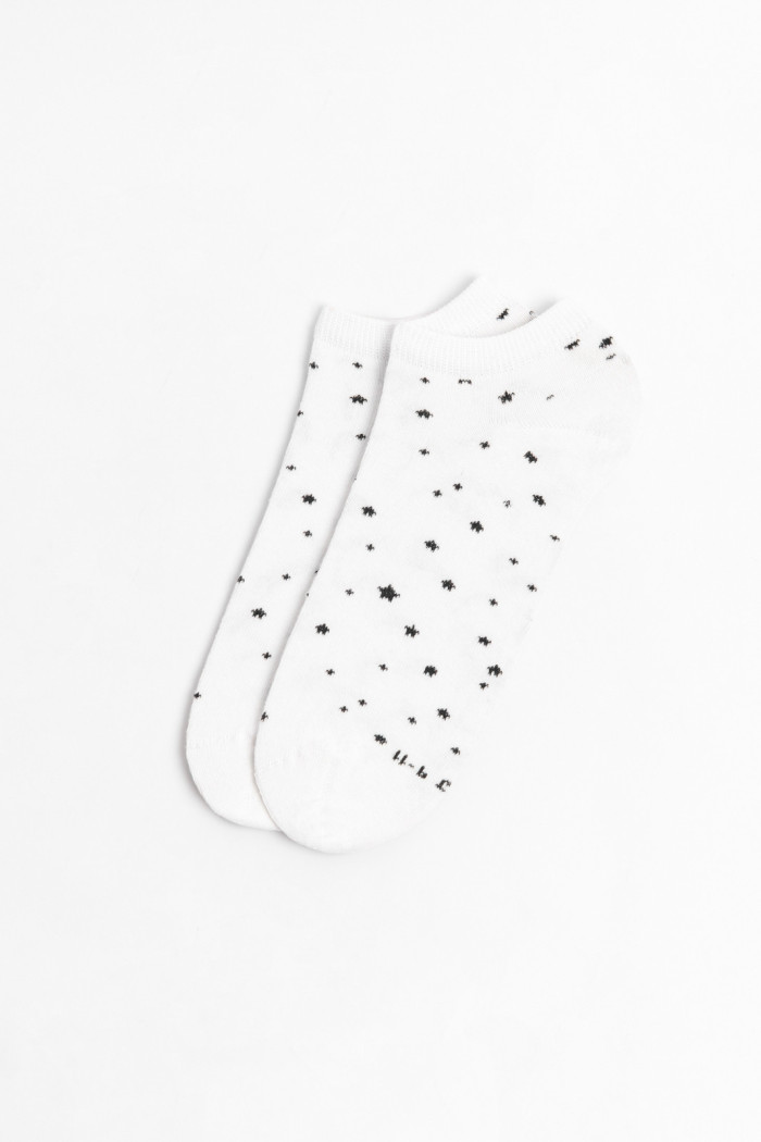Medias tobilleras unicolores con diseños de estrellas
