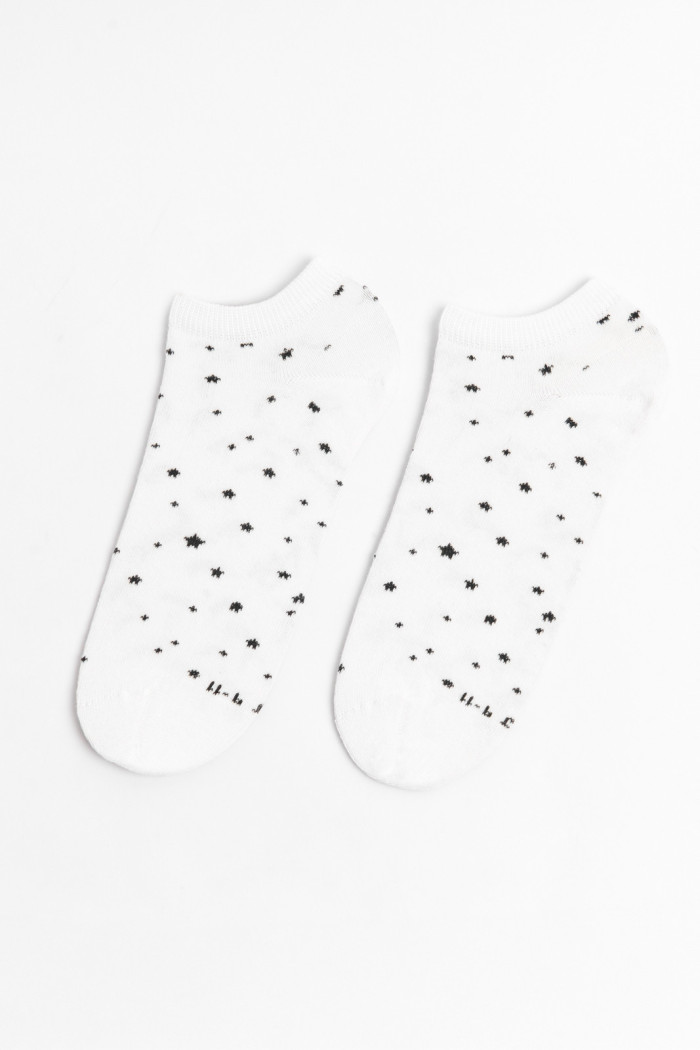 Medias tobilleras unicolores con diseños de estrellas