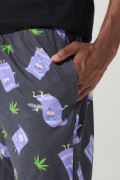 Bermuda gris intensa con estampados de South Park