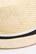 Sombrero Panamá crema claro con cinta en contraste