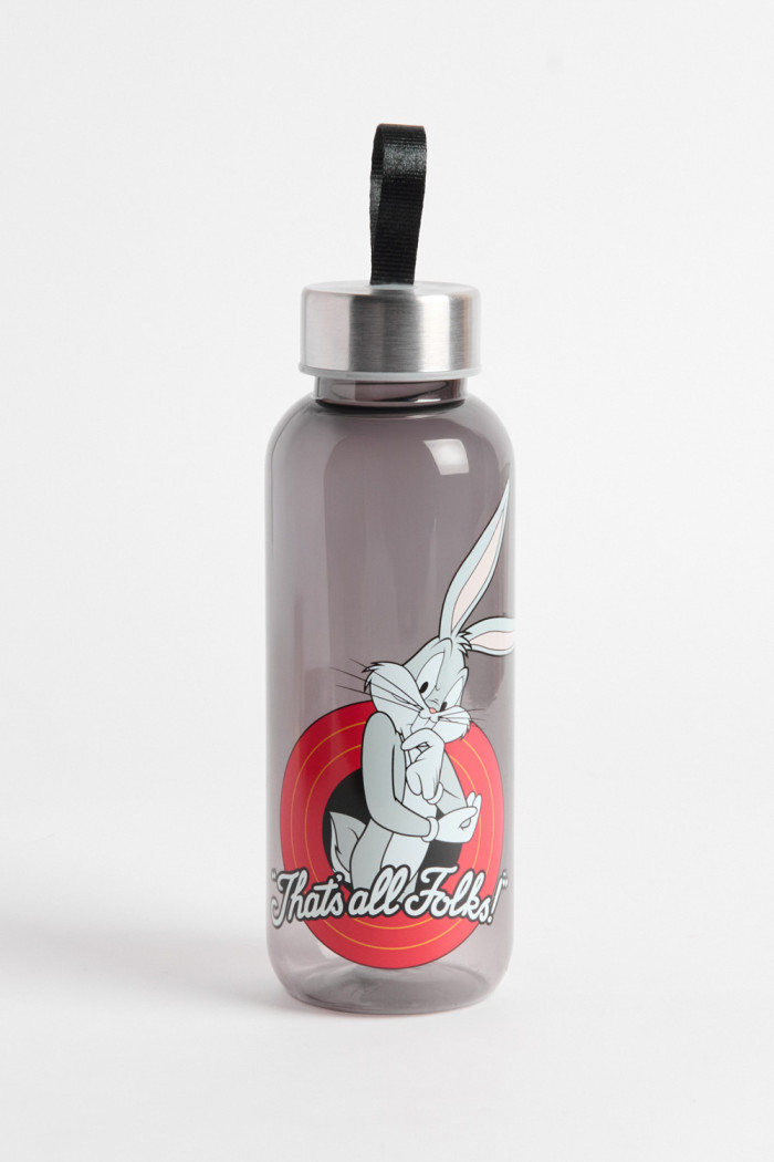 Botella unicolor con diseño de Looney Tunes y tapa