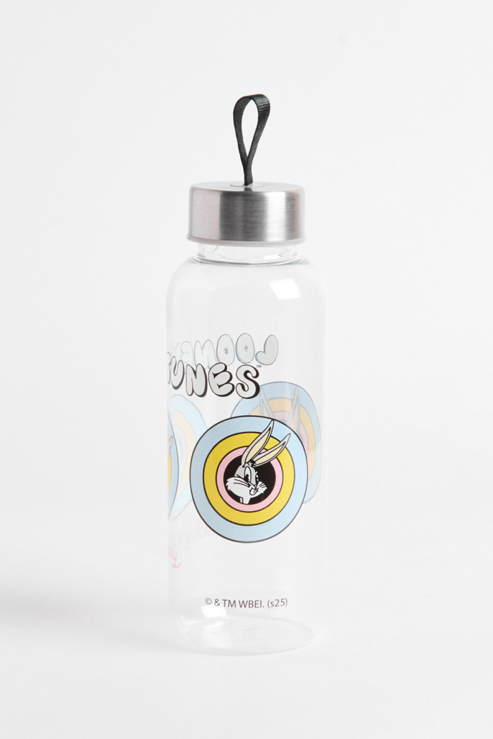 Botella unicolor con diseño de Looney Tunes y tapa