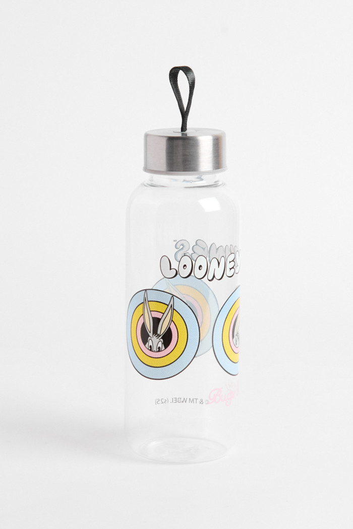 Botella unicolor con diseño de Looney Tunes y tapa