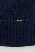 Gorro tejido unicolor con texturas y marquilla