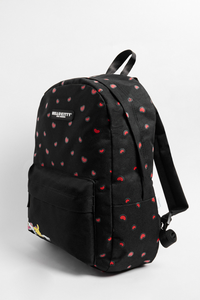 Maleta negra de Hello Kitty con cremalleras