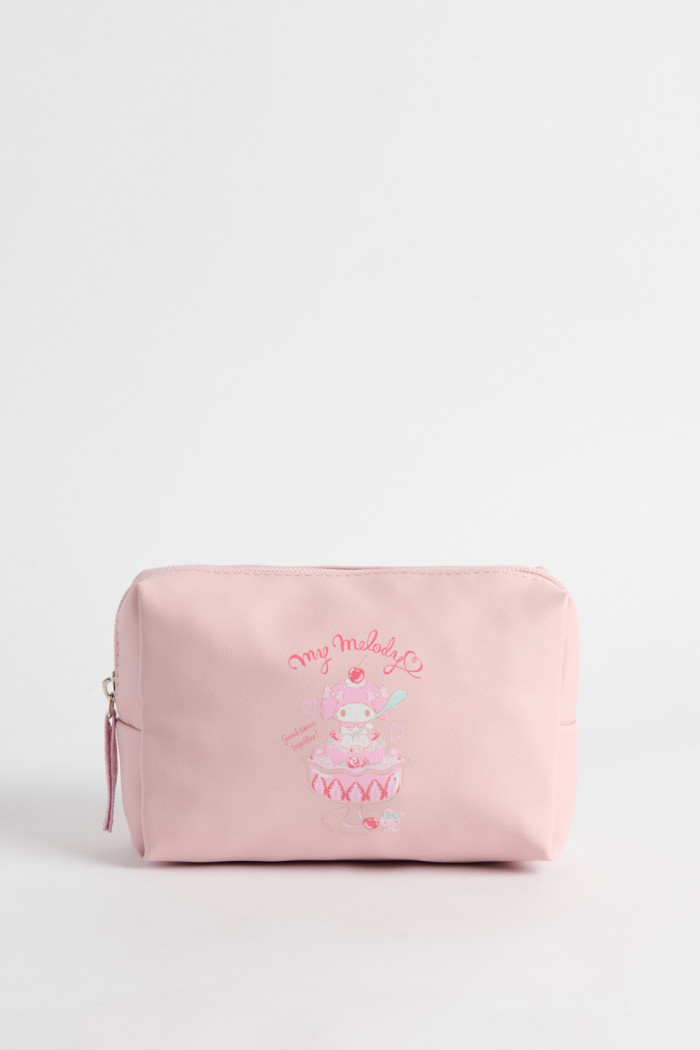 Cosmetiquera unicolor de Hello Kitty con cremallera