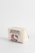 Cosmetiquera unicolor de Hello Kitty con cremallera