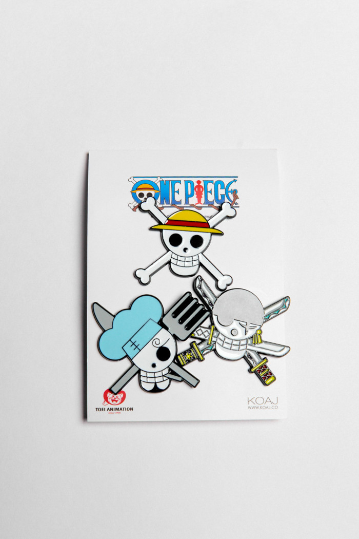 Set de pines unicolores X3 de One Piece