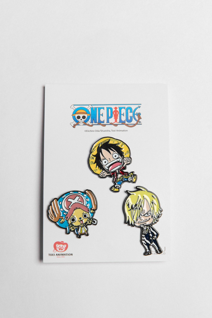 Set X3 de pines metálicos unicolores de One Piece